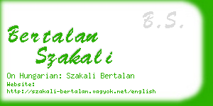 bertalan szakali business card